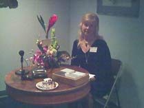 Arlene ready to give a reading